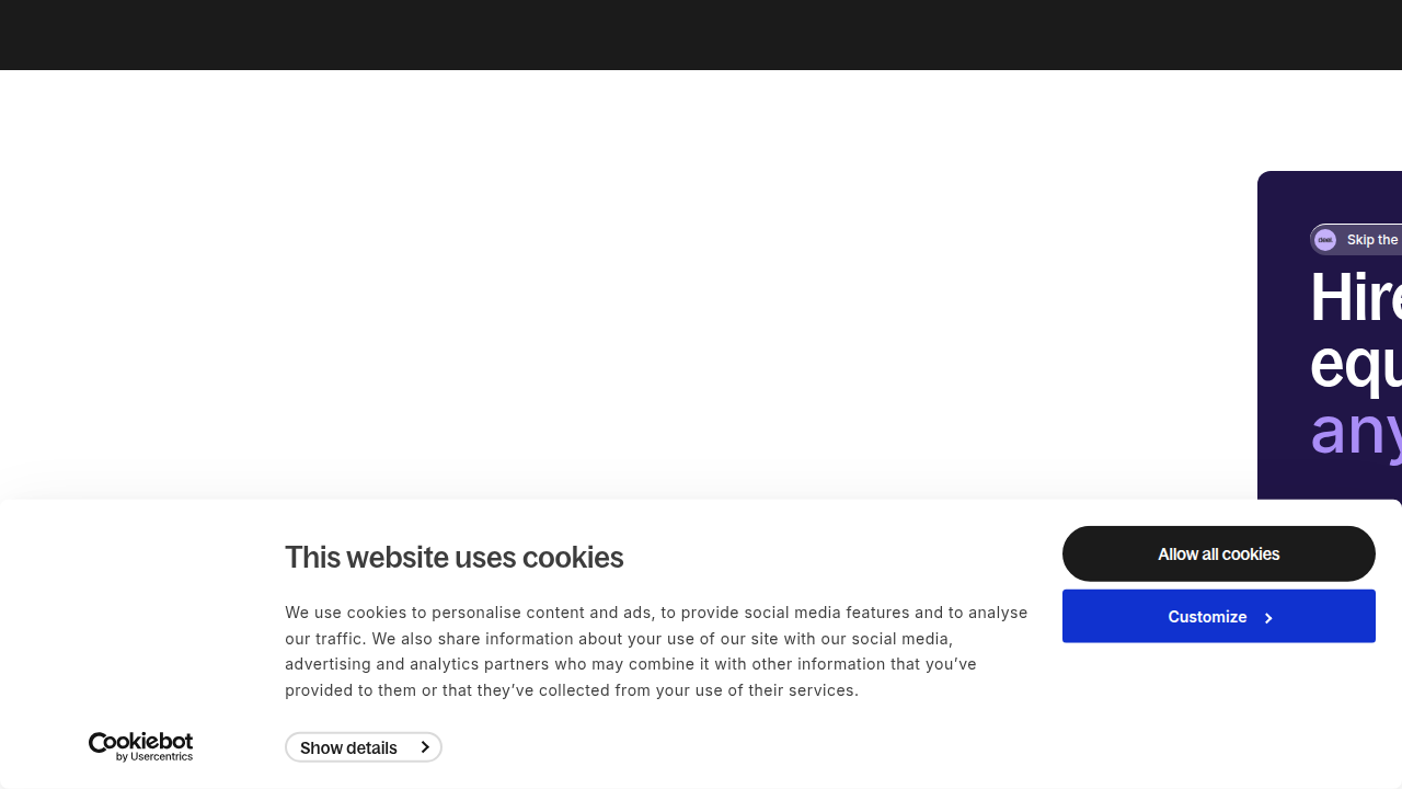 The homepage screenshot of Deel, a leading platform that provides resources and guides, including insights on effective virtual team building activities.