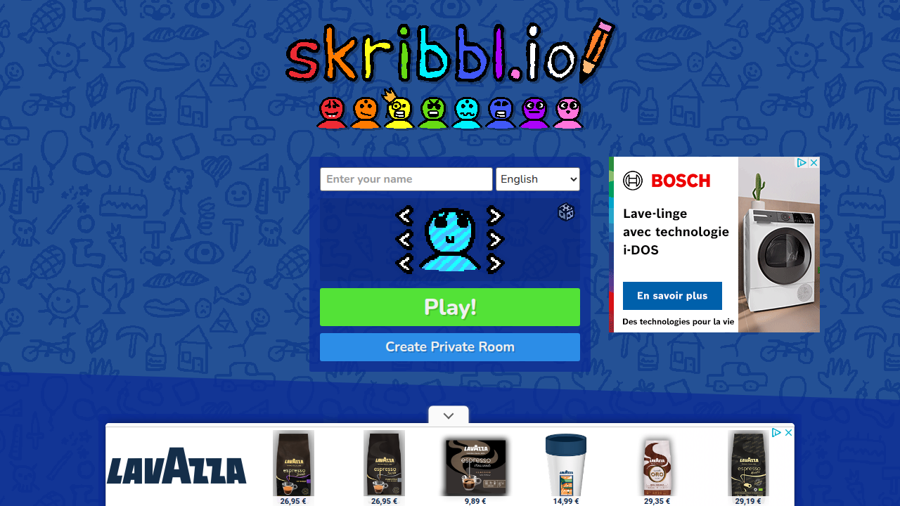 Skribbl.io, a popular online drawing game, can be used for quick team icebreakers.