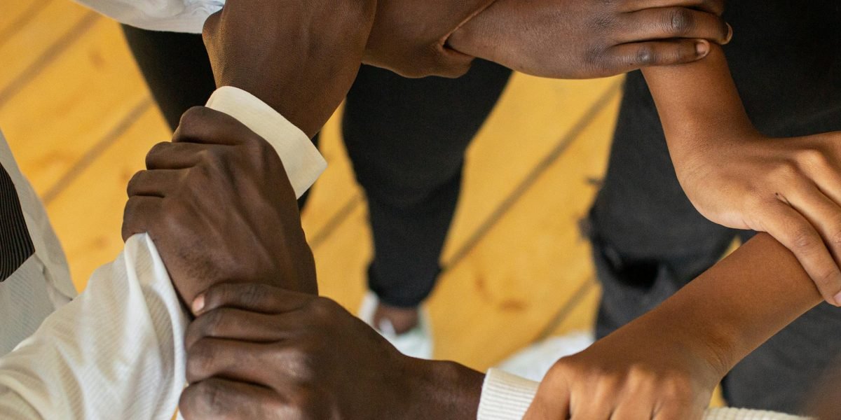 Showcasing a team engaged in a lively and connected discussion, emphasizing genuine human interaction.