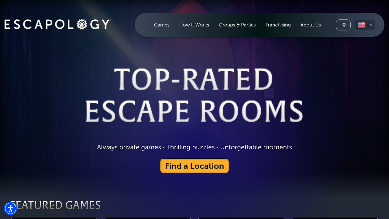 Explore corporate packages on an escape room provider's website.